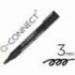 Rotulador Q-Connect punta de fibra permanente 3 mm negro