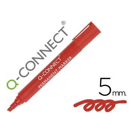 Rotulador Q-Connect punta de fibra permanente rojo 5mm