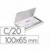 Tarjetero Durable aluminio color plata 20 tarjetas