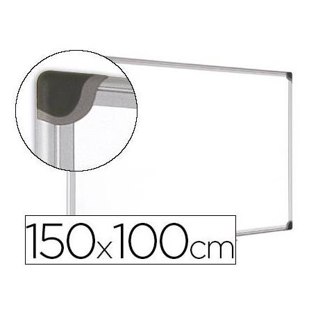Pizarra Blanca Vitrificada Magnetica marco de aluminio 150x100 Bi-Office