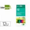 Lápices de colores acuarelables Liderpapel Caja de 12 colores