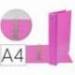 Carpeta Liderpapel 4 anillas 40mm A4 Fucsia
