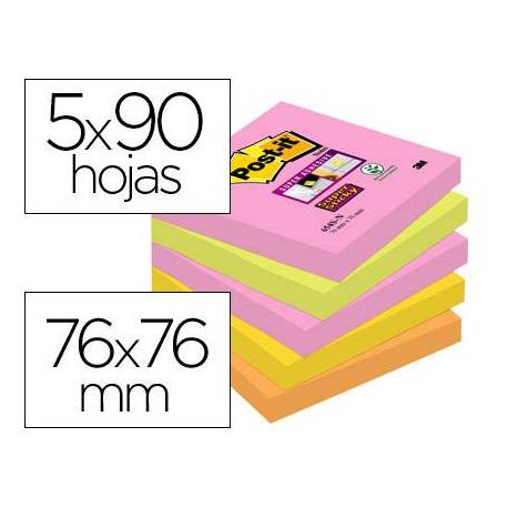Pack 5 blocs de Post-it ® 76 x 76 mm