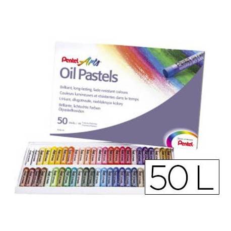 Lapices Pentel pastel caja de 50 colores surtidos