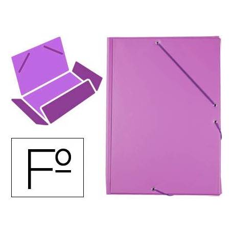 Carpeta de gomas Liderpapel lila folio