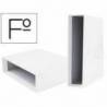 CAJA ARCHIVADOR LIDERPAPEL DE PALANCA CARTON FOLIO DOCUMENTA LOMO 75MM COLOR BLANCA
