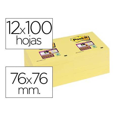 Post-it ® Bloc notas quita y pon 76 x 76 mm amarillo