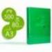 Papel color Q-connect DIN A3 80g/m2 color verde intenso pack 500 hojas