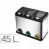 Papelera contenedor Q-connect de 45 L 3 depositos