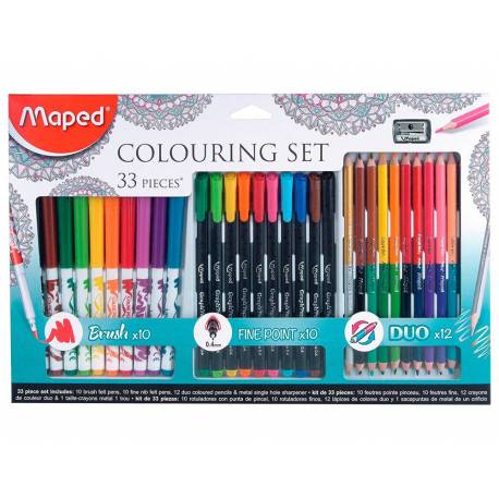 Set de Pintura Acrílica 33 piezas (Incluye 24 colores) - Kit de