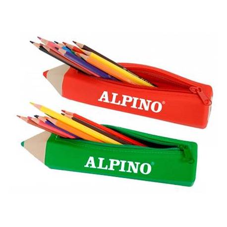 Estuche portatodo Alpino Forma Lapiz con 12 lapices de colores -NO (64823)