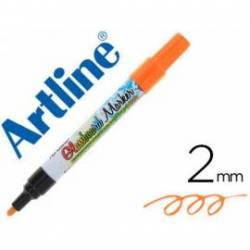 Rotulador Artline Glassboard Marker Especial color Naranja Fluor para pizarra de cristal
