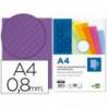 Tapa de Encuadernacion Ondulada Polipropileno Liderpapel DIN A4 Violeta 0.8mm pack 50 uds