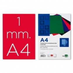 Tapa de Encuadernacion Carton Liderpapel DIN A4 Rojo 1mm pack 50 uds
