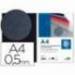 Tapa de Encuadernacion Polipropileno Liderpapel DIN A4 Negra 0.5mm pack 100 uds