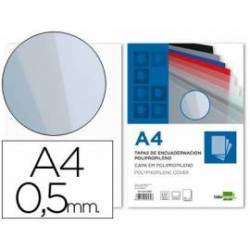 Tapa de Encuadernacion Polipropileno Liderpapel DIN A4 incolor translucidas 0.5mm pack 100 uds