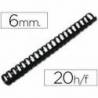Canutillo plastico Q-connect Redondo 6 MM Negro