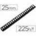 Canutillo plastico Q-connect Redondo 25 MM Negro