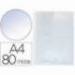 Funda Multitaladro Q-Connect DIN A4 80 MC Cristal Caja 100 uds