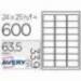 Etiqueta Adhesiva Avery 63,5x33,9 mm blanco Caja con 25 hojas