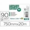 Papel vegetal en rollo Liderpapel 750mmx20m gramaje 90g/m2
