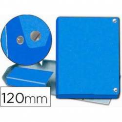Carpeta de Proyectos Pardo Folio Cartón forrado con Broche Lomo 120mm Azul