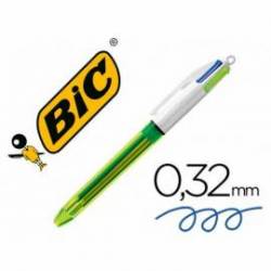 Boligrafo Bic 3 colores más Fluor 12 unidades