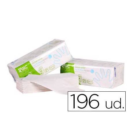 Toalla de papel mano engarzada ecologica xtrasec 20x23 cm 2 capas paquete con 196 unidades.