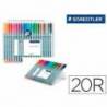 Rotulador Staedtler Triplus Fineliner surtido pack de 20 punta fina lavable triangular