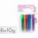 Pegamento purpurina Liderpapel fantasia colores metalicos blister de 6 unidades de 10gr