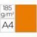 Cartulina Guarro din a4 color naranja 185 gr paquete 50 hojas