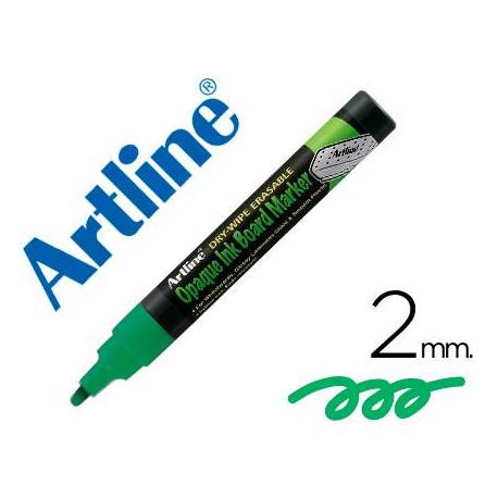 Rotulador Artline EPW-4 para pizarra tipo tiza Color Verde bolsa de 4 rotuladores