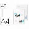 Carpeta Beautone escaparate 40 fundas fijas Din a4 transparente