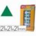 Gomets Apli triangulares color Verde 21x21x21mm