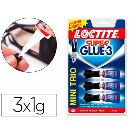 Pegamento universal LOCTITE Super Glue-3 Mini Trio de 1g (3 unidades)