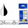 Cintas Brother TZE-S251 24mm (ancho) x 8m (largo) laminada Blanco/negro
