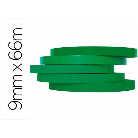 Cinta precintadora adhesiva Q-Connect 66mx9mm verde