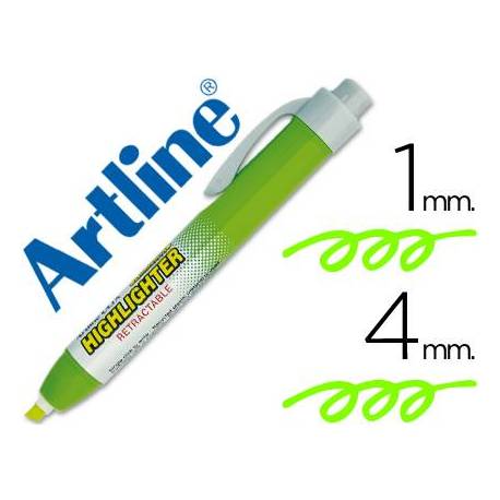Rotulador Artline clix verde fluorescente 4mm