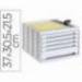 Fichero cajones de sobremesa q-connect 305x370x215 mm bandeja organizadora superior 5 cajones color gris opaco