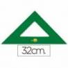 Escuadra acrilica Liderpapel 32cm color Verde