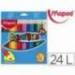 Lapices de colores triangulares Maped caja de 24 unidades mina 5 mm