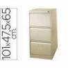 Archivador carpetas colgantes 3 cajones beige claro