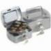 Caja caudales Q-Connect 6" 152x115x80 mm color plata con bandeja portamonedas