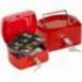 Caja caudales Q-Connect 6" 152x115x80 mm color rojo con bandeja portamonedas