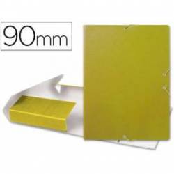 Carpeta de proyectos Liderpapel de carton gomas amarillo 9 cm