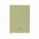 Libreta Liderpapel simil piel a6 120 hojas 70g/m2 horizontal sin margen color verde