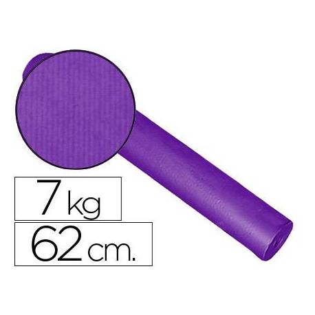 Papel de regalo kraft liso bobina 62 cm 7 kg color lila