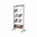 Expositor fast-paperflow de suelo metalico baldas transparentes 4 estantes