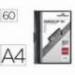 Carpeta dossier con pinza central duraclip Durable 60 hojas Din A4 negro