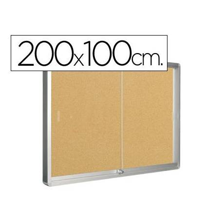 Vitrina de anuncios q-connect marco de aluminio 1000 x 2000 mm.